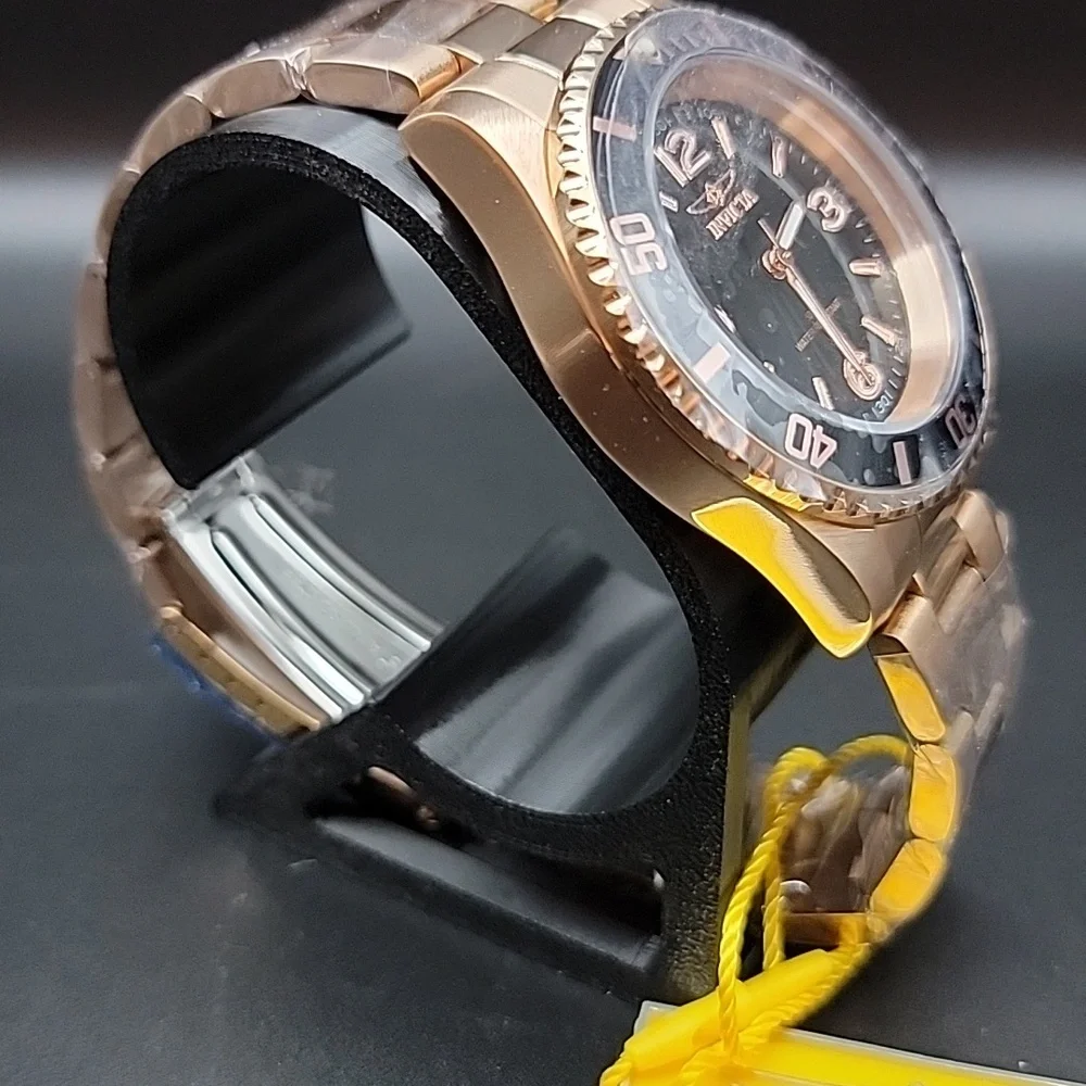 NEW 69721 Invicta Specialty Men's Quartz Bracelet Watch - 41mm Rose Gold Black